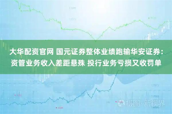 大华配资官网 国元证券整体业绩跑输华安证券：资管业务收入差距悬殊 投行业务亏损又收罚单